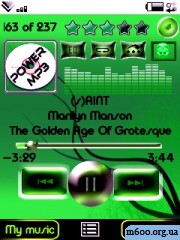 Green Mood_ skin for PowerMp3
